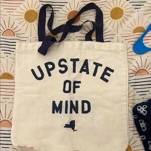 Upstate of Mind Cream Tote Bag